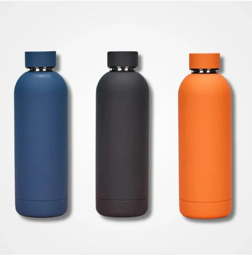 Black Stainless Steel Insulated Water Bottle – 500ml | Leak-Proof, Travel-Friendly, Hot & Cold Flask