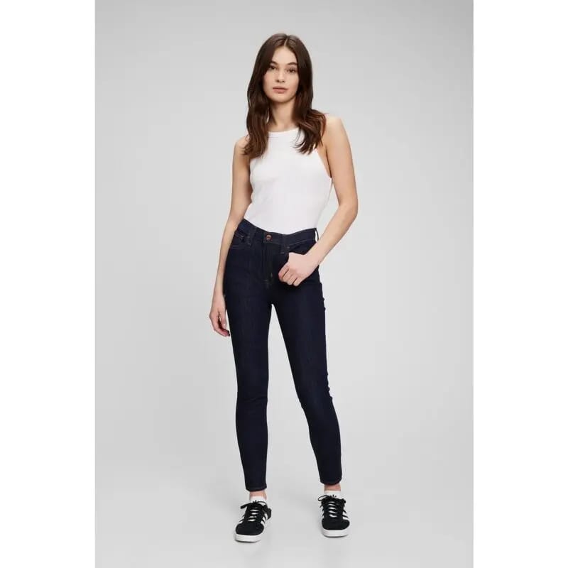 Classic Black High Waist Skinny Jeans for Women