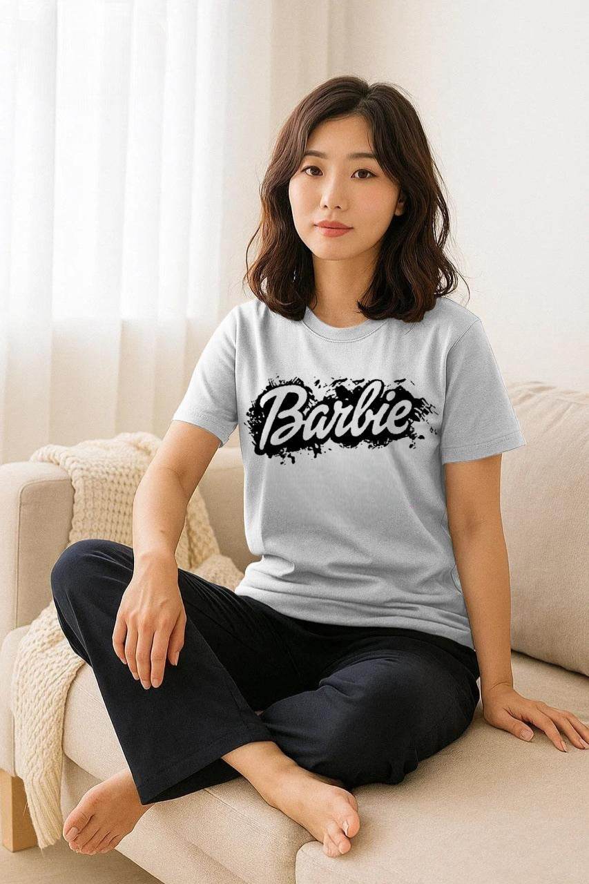 Barbie Printed Women’s Night Suit Set | Comfy Cotton Sleepwear - SixtyOneShop
