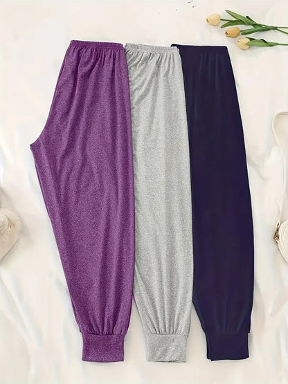 Pack of 3 Jogger Trousers for Summers Bottoms pk