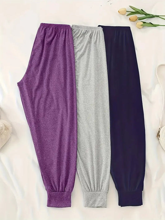 Pack of 3 Jogger Trousers for Summers Bottoms pk