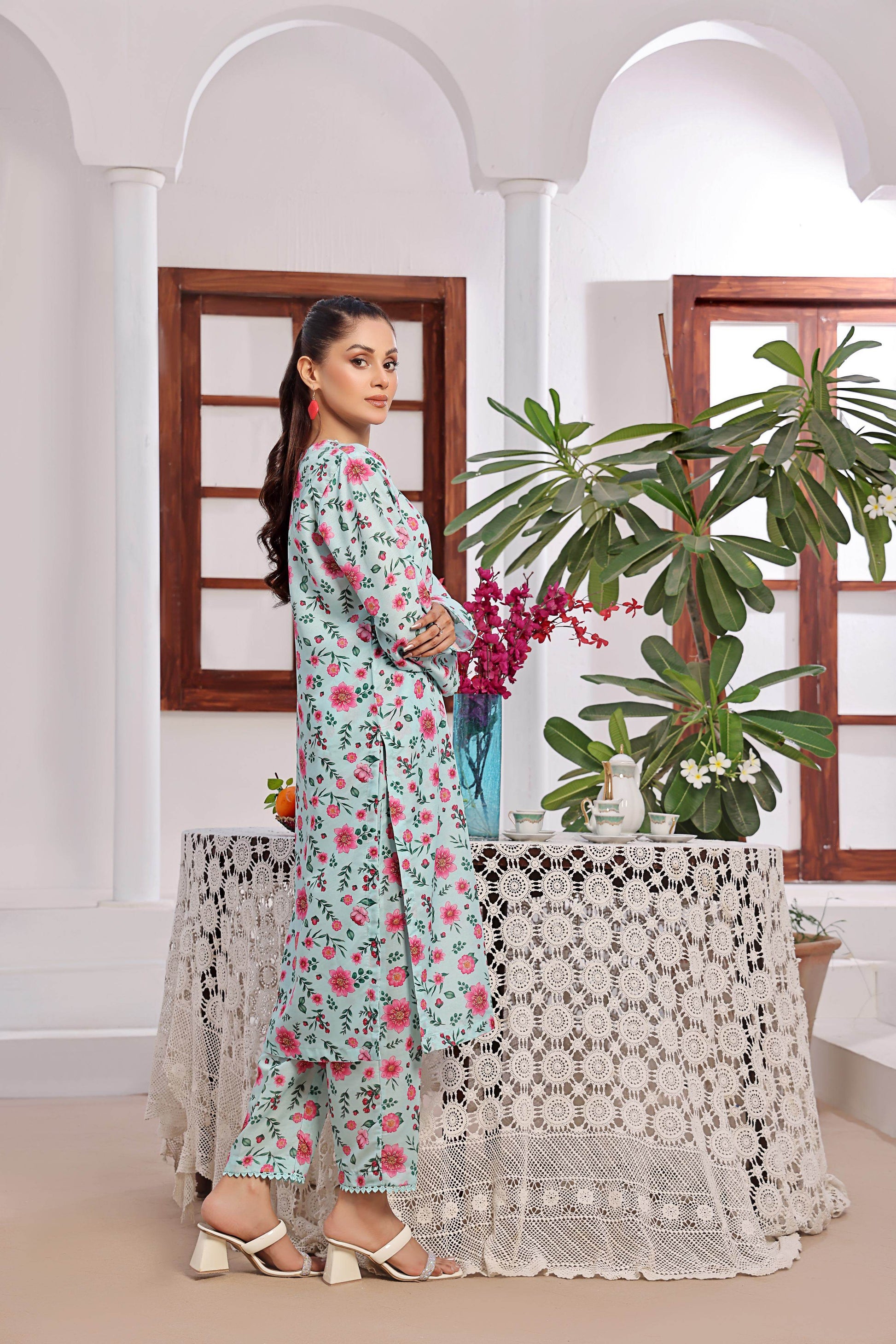 AZURE | Stitched 2 pcs | Lawn - SixtyOneShop