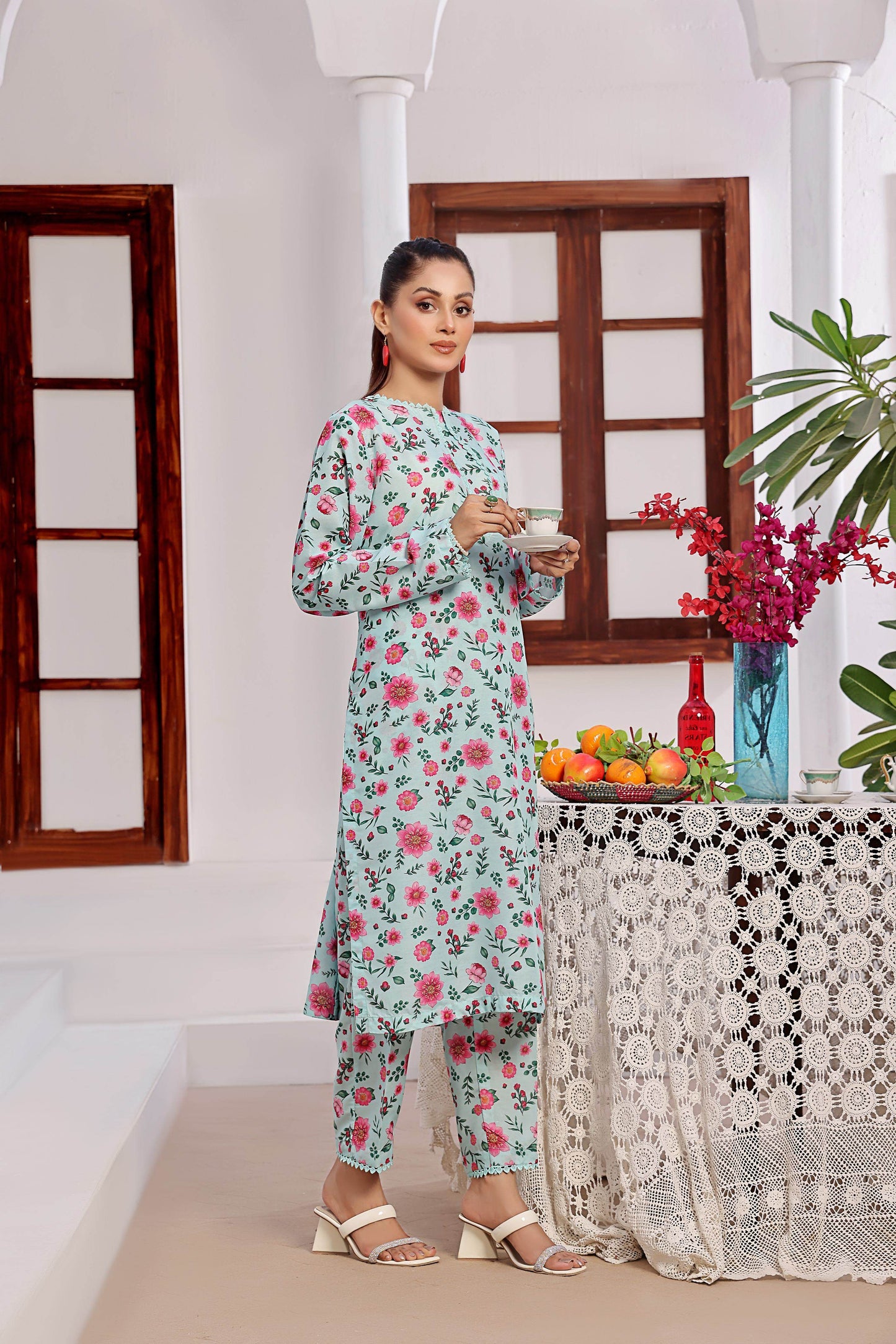 AZURE | Stitched 2 pcs | Lawn - SixtyOneShop