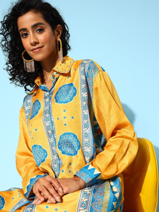 Indo Era Women Geometric Printed Co-Ords Set Wariza