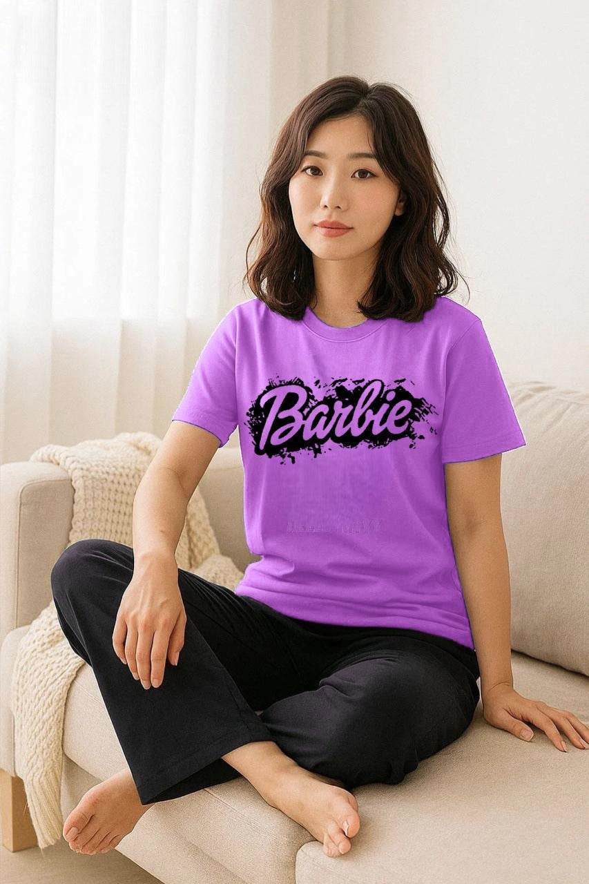 Barbie Printed Women’s Night Suit Set | Comfy Cotton Sleepwear - SixtyOneShop