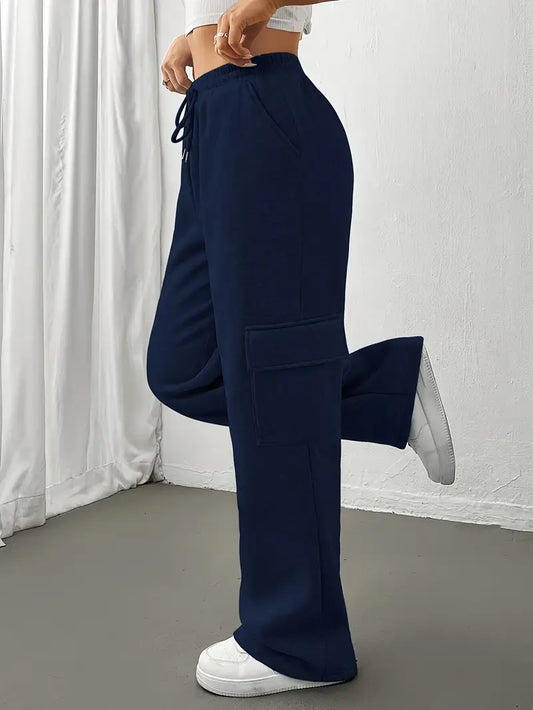 Double Pocket Cargo Trouser - Navy