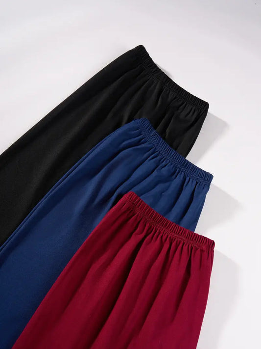 Pack of 3 Loose Fit Trousers Bottoms pk