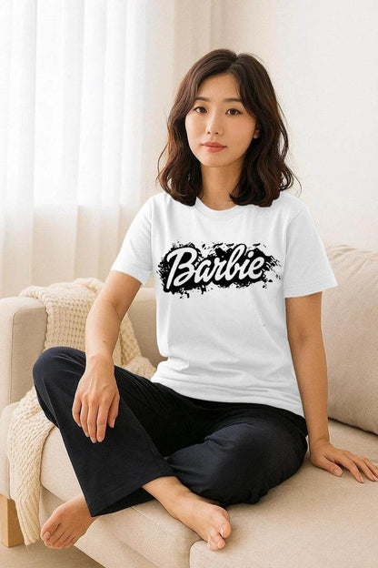 Barbie Printed Women’s Night Suit Set | Comfy Cotton Sleepwear - SixtyOneShop