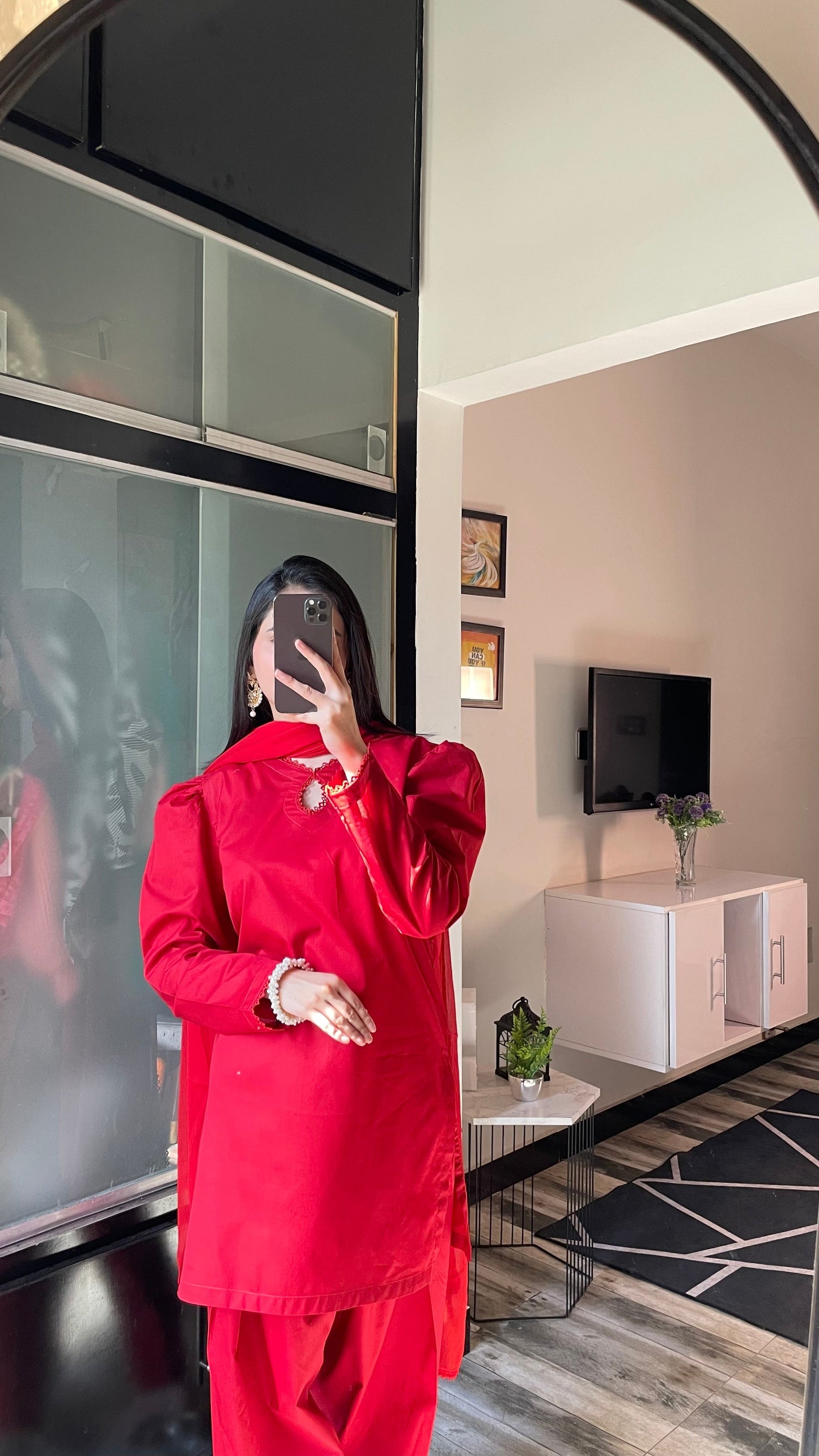 Farshi Set - Red the-stylefits
