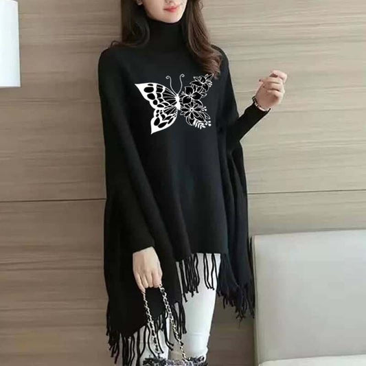Elegant Printed Poncho for Women – A Stylish Touch for Every Occasion