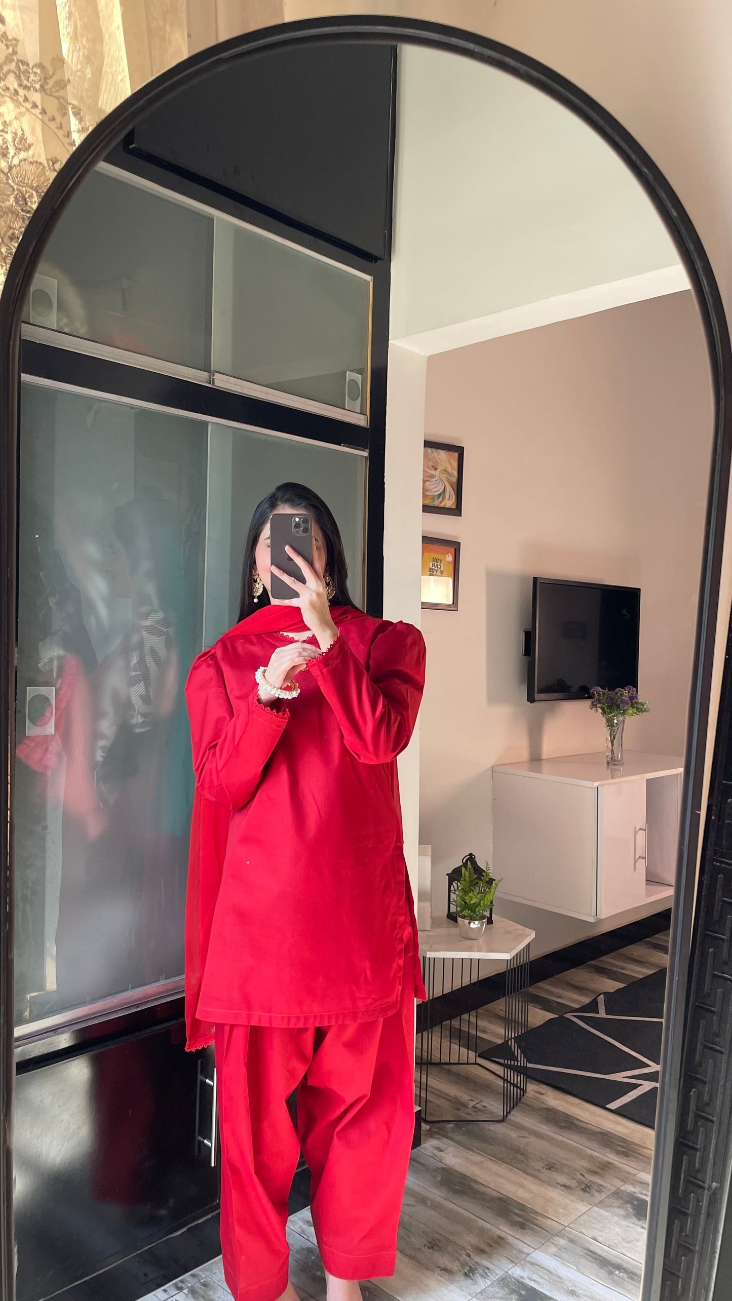 Farshi Set - Red the-stylefits