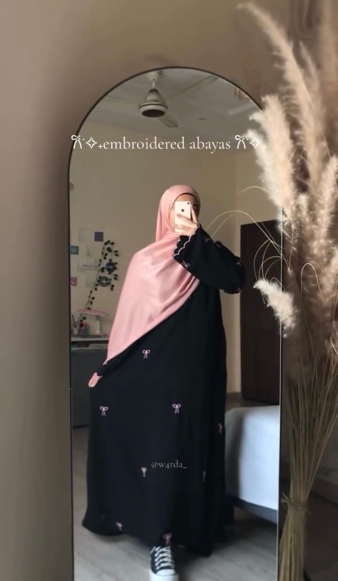Bow Embroidered Abaya – Elegant Modest Wear for Women the-stylefits