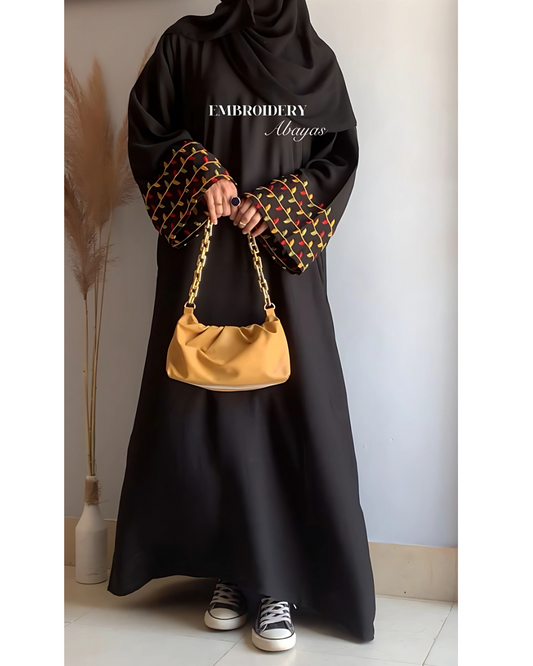 Tulip - Embroidered Abaya the-stylefits