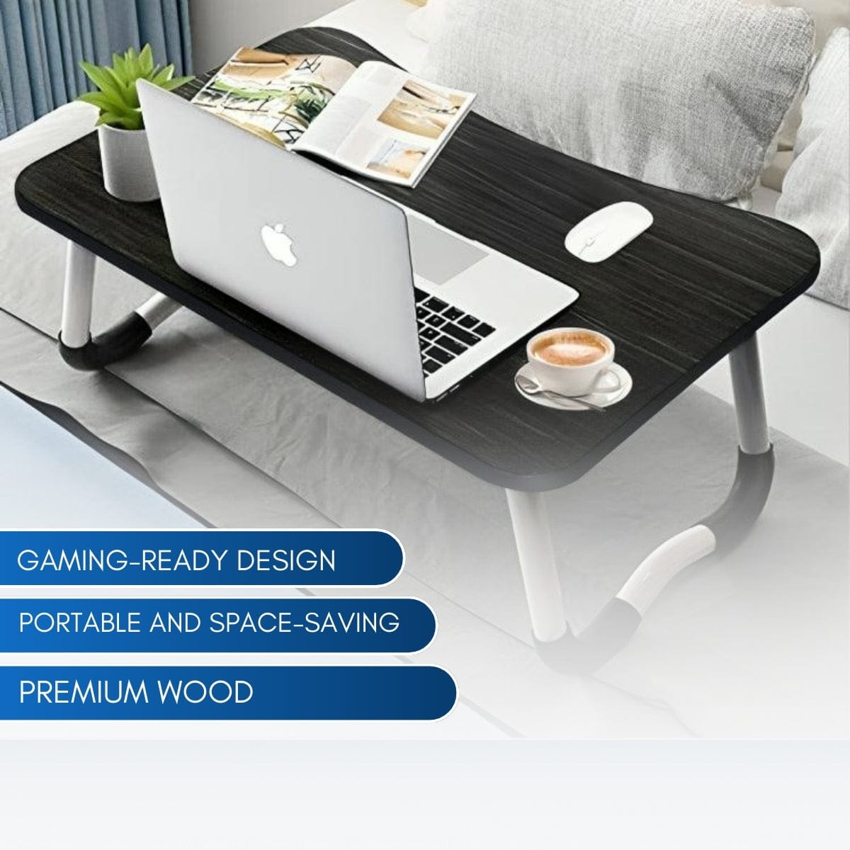Portable Laptop Bed Desk – Foldable, Ergonomic, and Space-Saving Table for Work, Study & Gaming