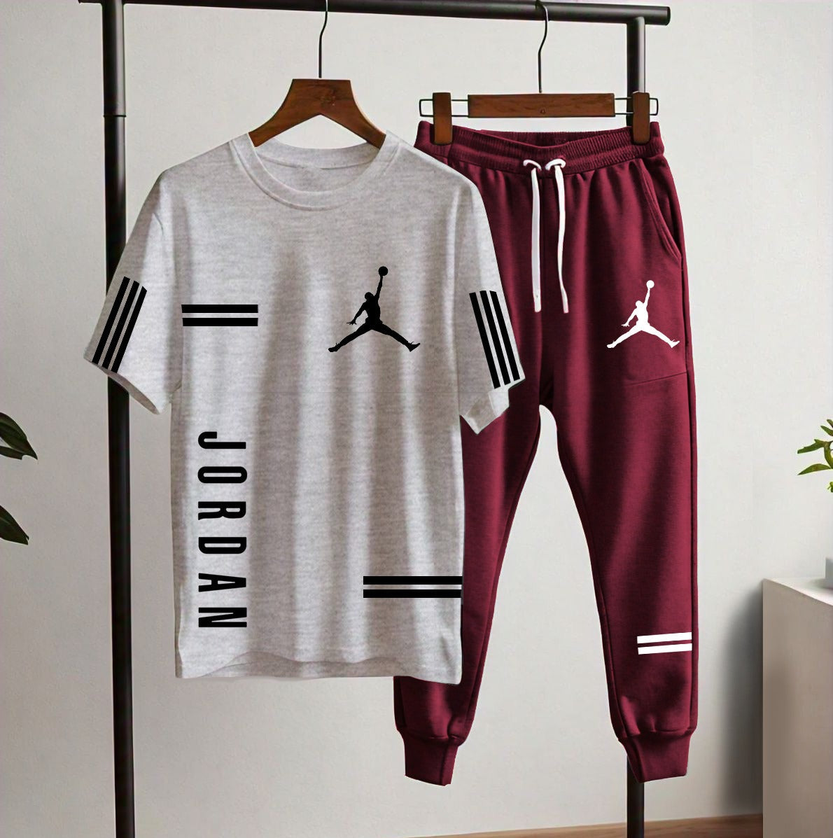Jordan Style Men’s Tracksuit Set (T-Shirt + Joggers) | Casual & Sportswear SixtyOneShop