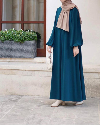 Front half Zipper Style BLISSFULNESS ABAYA the-stylefits