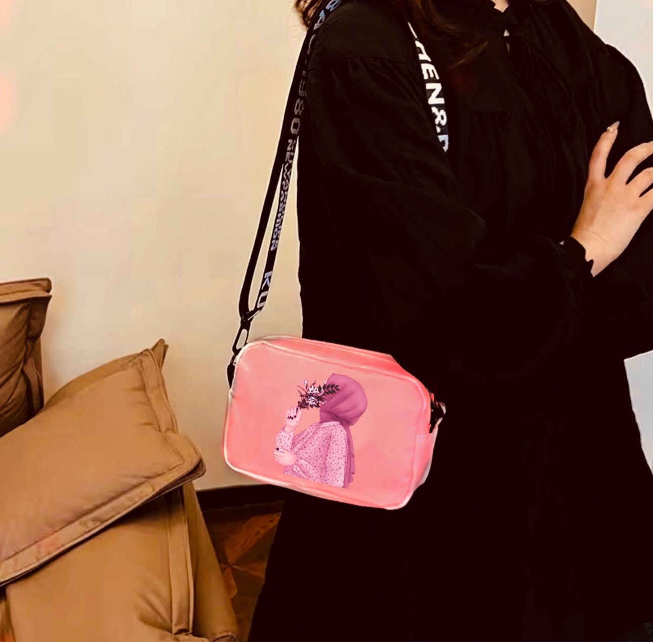 Hijab Style Crossbody Bag – Premium Quality Shoulder Purse with Long Strap