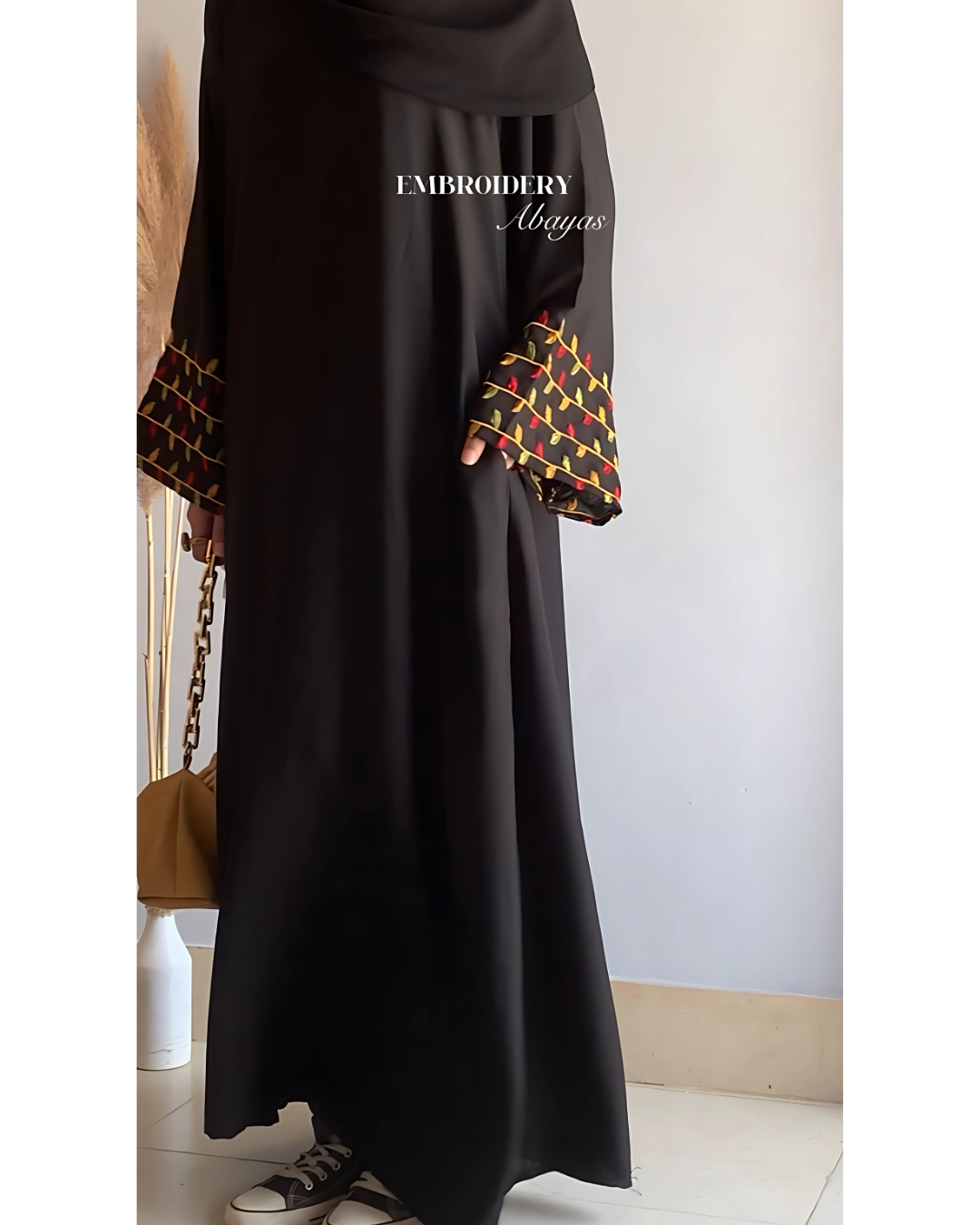Tulip - Embroidered Abaya the-stylefits