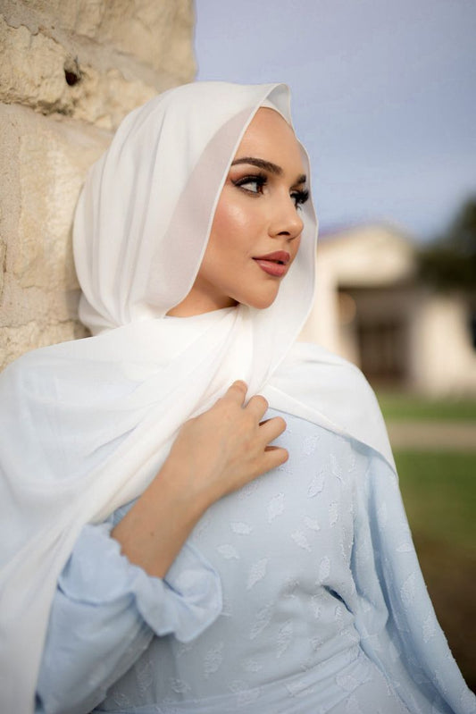Instant hijab - Hijab + Attached Cap - White the-stylefits