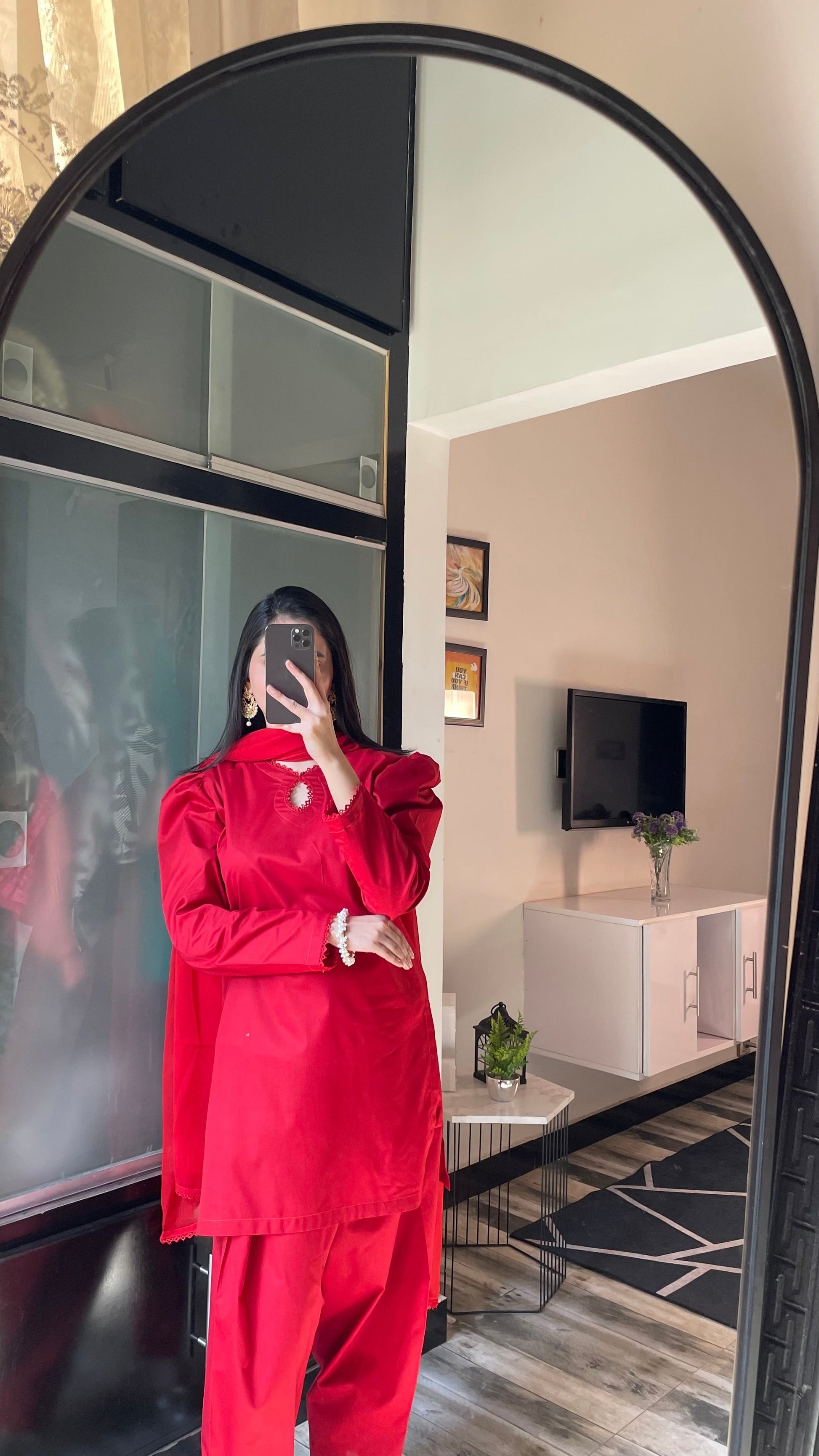 Farshi Set - Red the-stylefits