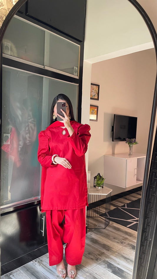 Farshi Set - Red the-stylefits