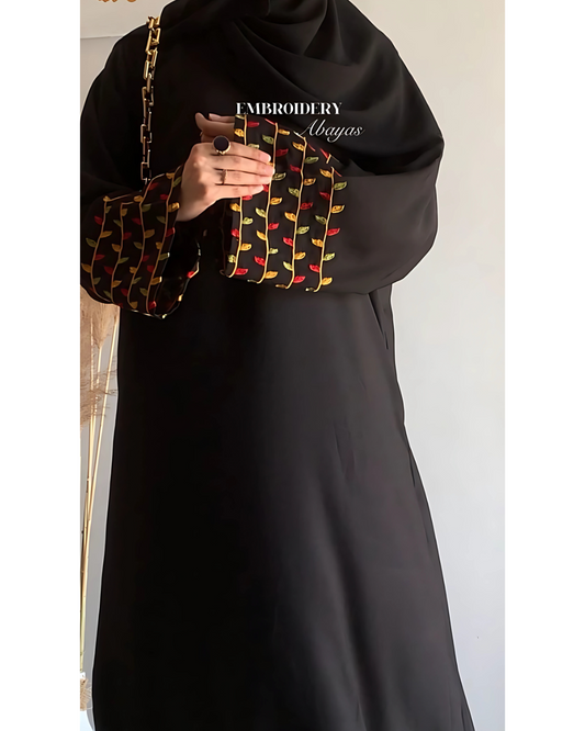Tulip - Embroidered Abaya the-stylefits