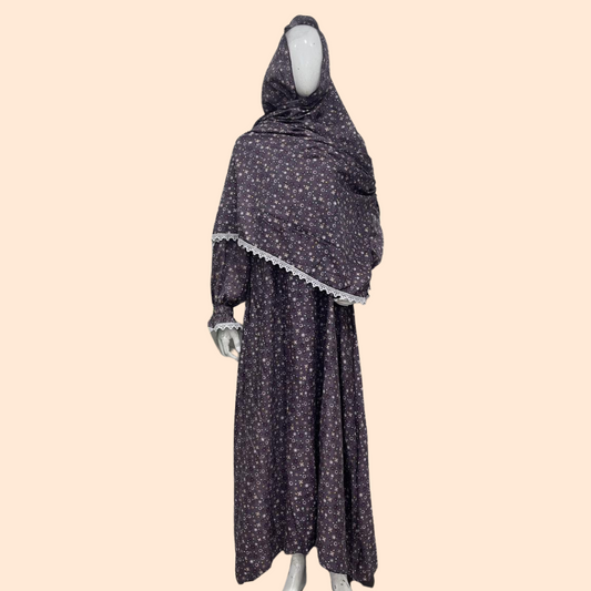 طقم صلاة (عباية + حجاب متصل)