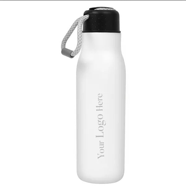 Premium Insulated Stainless Steel Water Bottle – 500ml | Leak-Proof with Carry Strap | Hot & Cold Magnetic Lid Flask