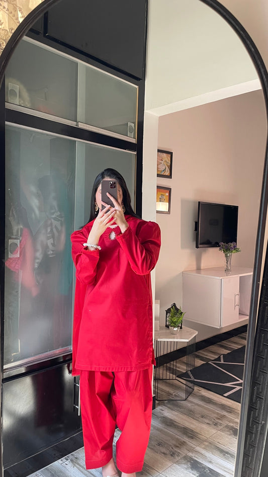 Farshi Set - Red the-stylefits