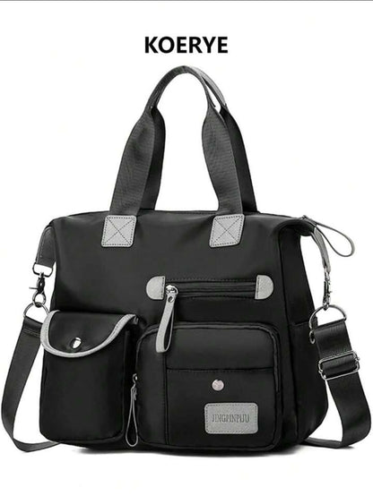 Multi-Pocket Nylon Shoulder & Handbag – Stylish, Waterproof & Versatile