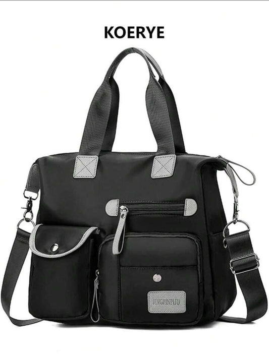 Multi-Pocket Nylon Shoulder & Handbag – Stylish, Waterproof & Versatile