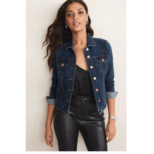 Relaxed Fit Denim Panel Jacket the-stylefits