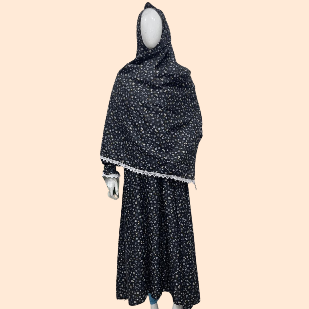طقم صلاة (عباية + حجاب متصل)