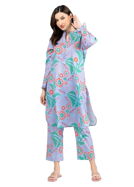 Bollyclues Women Cotton Kurta Set for Women | Co-Ords Set | Kurta Pant Set Wariza
