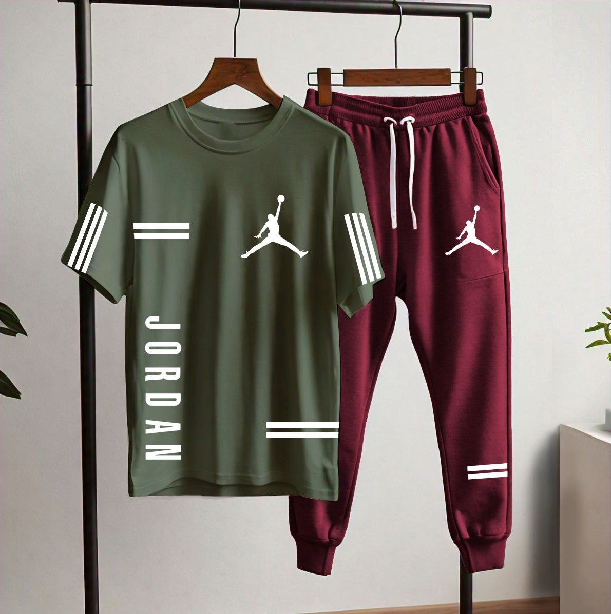 Jordan Style Men’s Tracksuit Set (T-Shirt + Joggers) | Casual & Sportswear SixtyOneShop