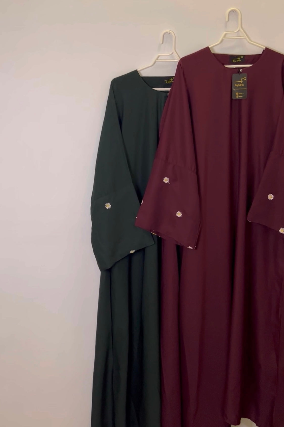 Daffodil - Sunflower Embroidered Abaya the-stylefits