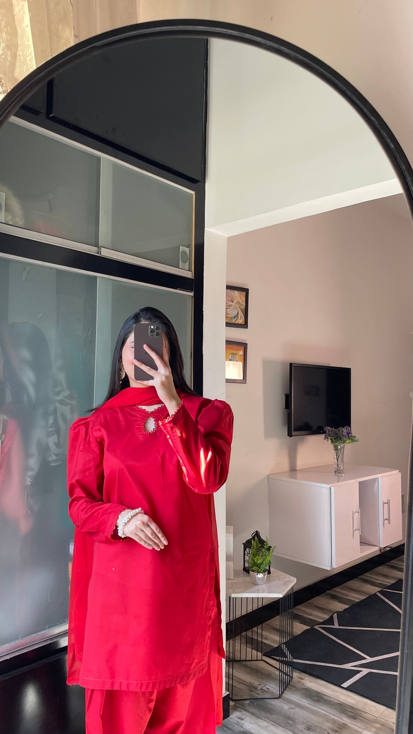 Farshi Set - Red the-stylefits