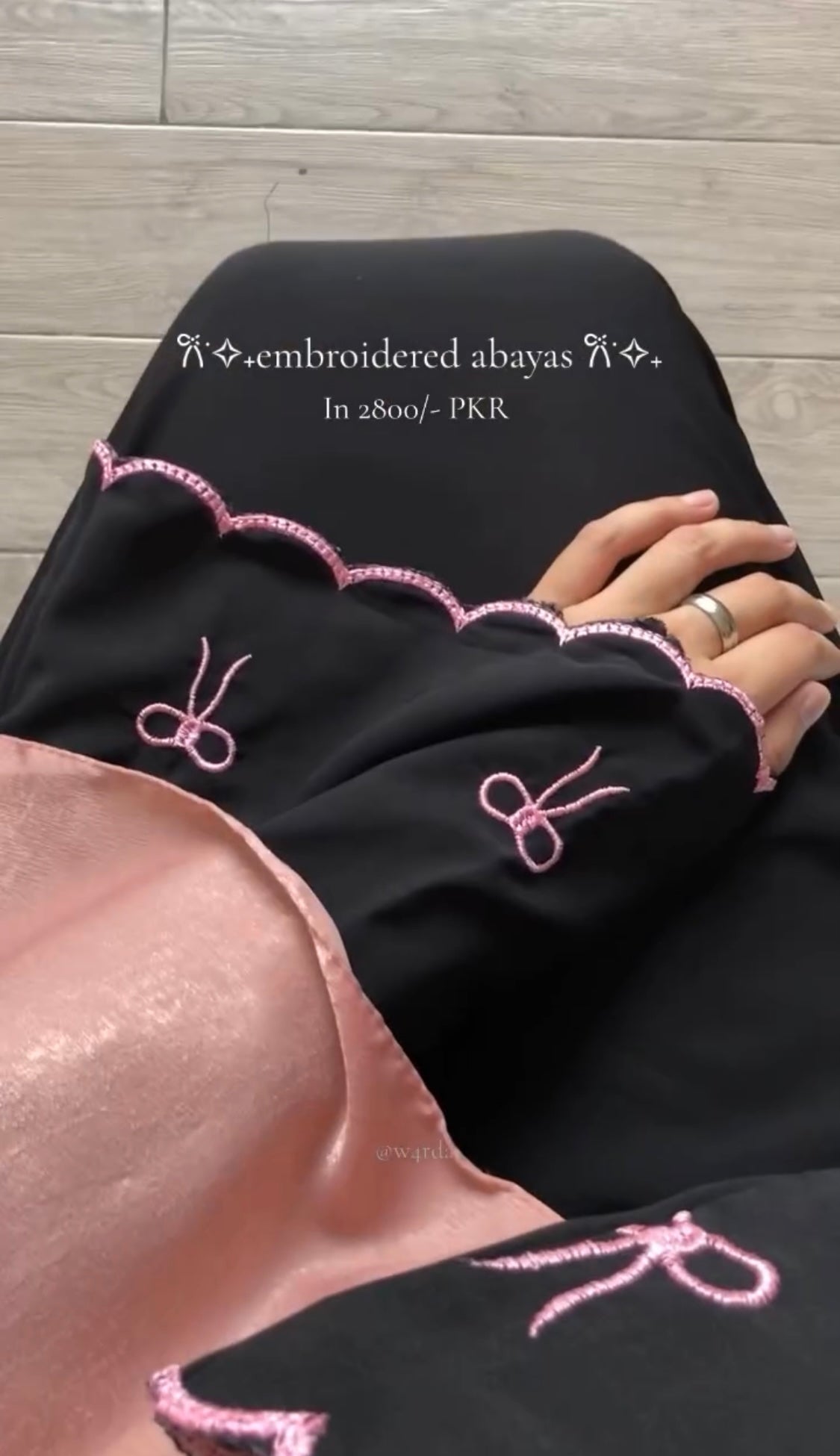 Bow Embroidered Abaya – Elegant Modest Wear for Women the-stylefits