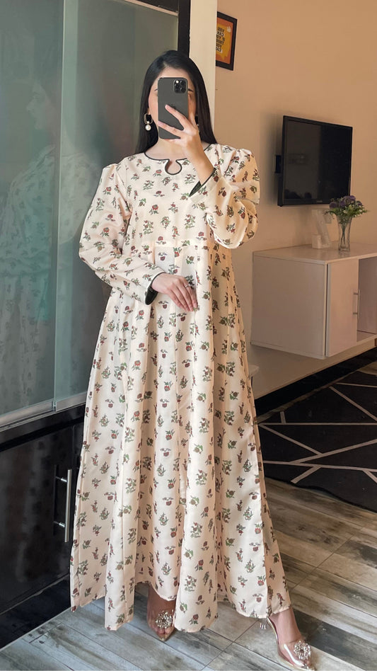 Floret - Long A-line Dress the-stylefits