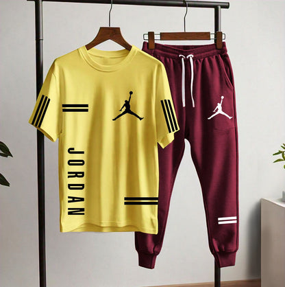 Jordan Style Men’s Tracksuit Set (T-Shirt + Joggers) | Casual & Sportswear SixtyOneShop