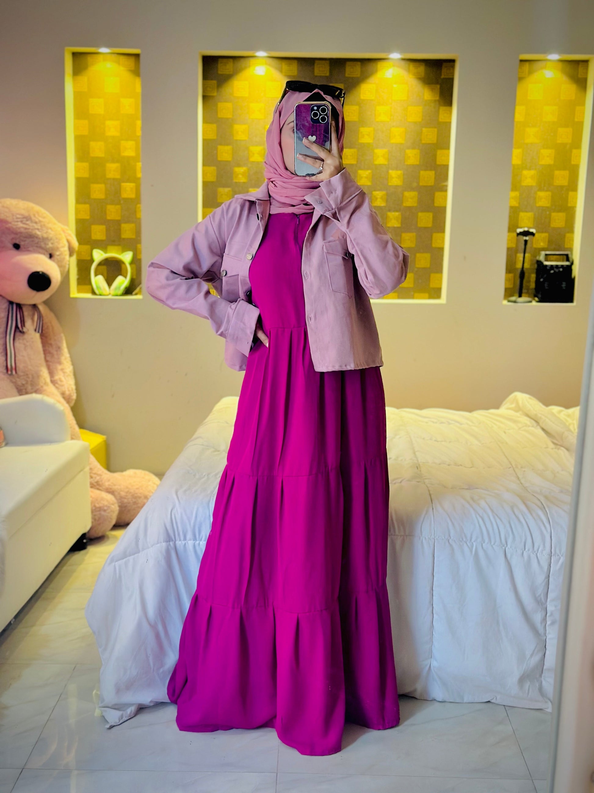 Frock+Jacket Duo- Pink the-stylefits