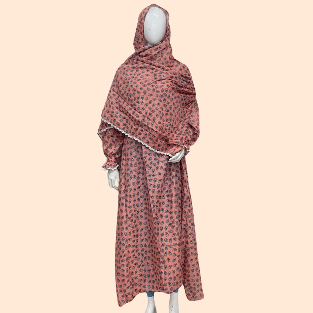 طقم صلاة (عباية + حجاب متصل)