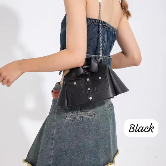 New Arrival Frock Style Shoulder Bag – Trendy Women’s Crossbody with Long Chain