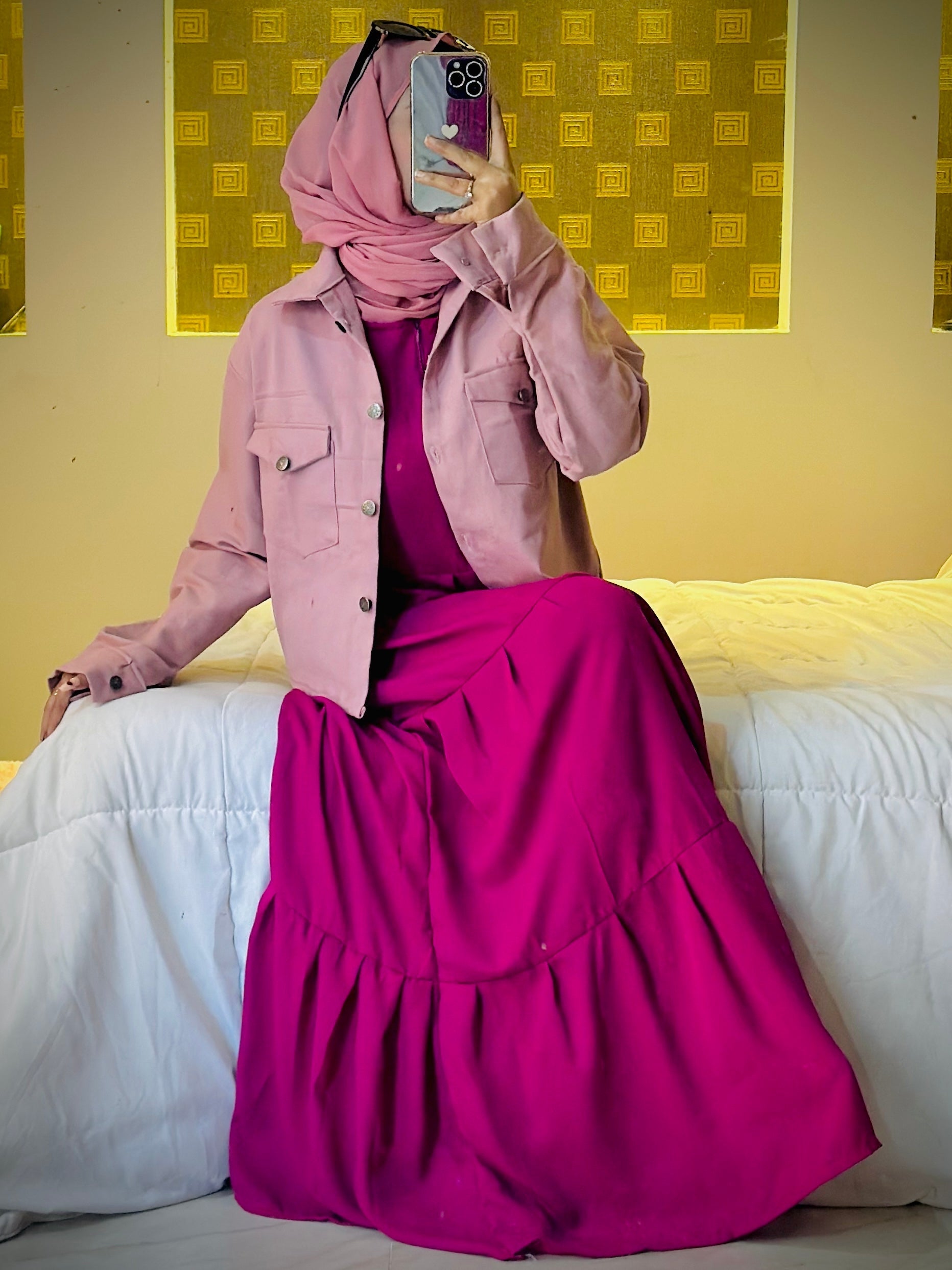 Frock+Jacket Duo- Pink the-stylefits