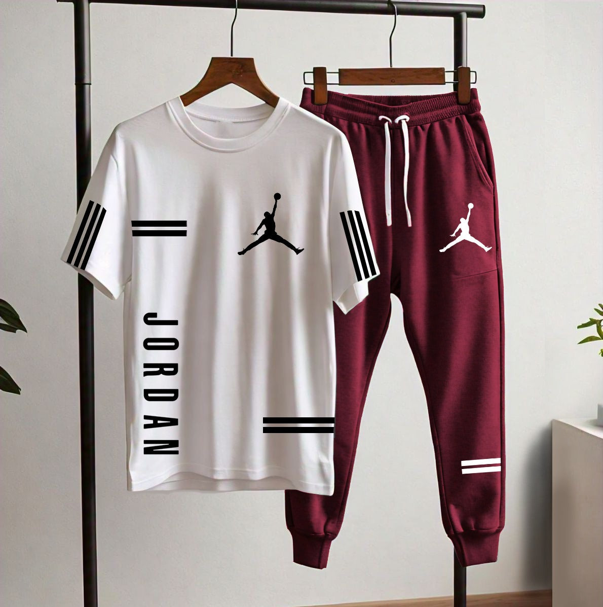 Jordan Style Men’s Tracksuit Set (T-Shirt + Joggers) | Casual & Sportswear SixtyOneShop