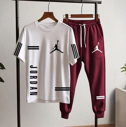 Jordan Style Men’s Tracksuit Set (T-Shirt + Joggers) | Casual & Sportswear SixtyOneShop