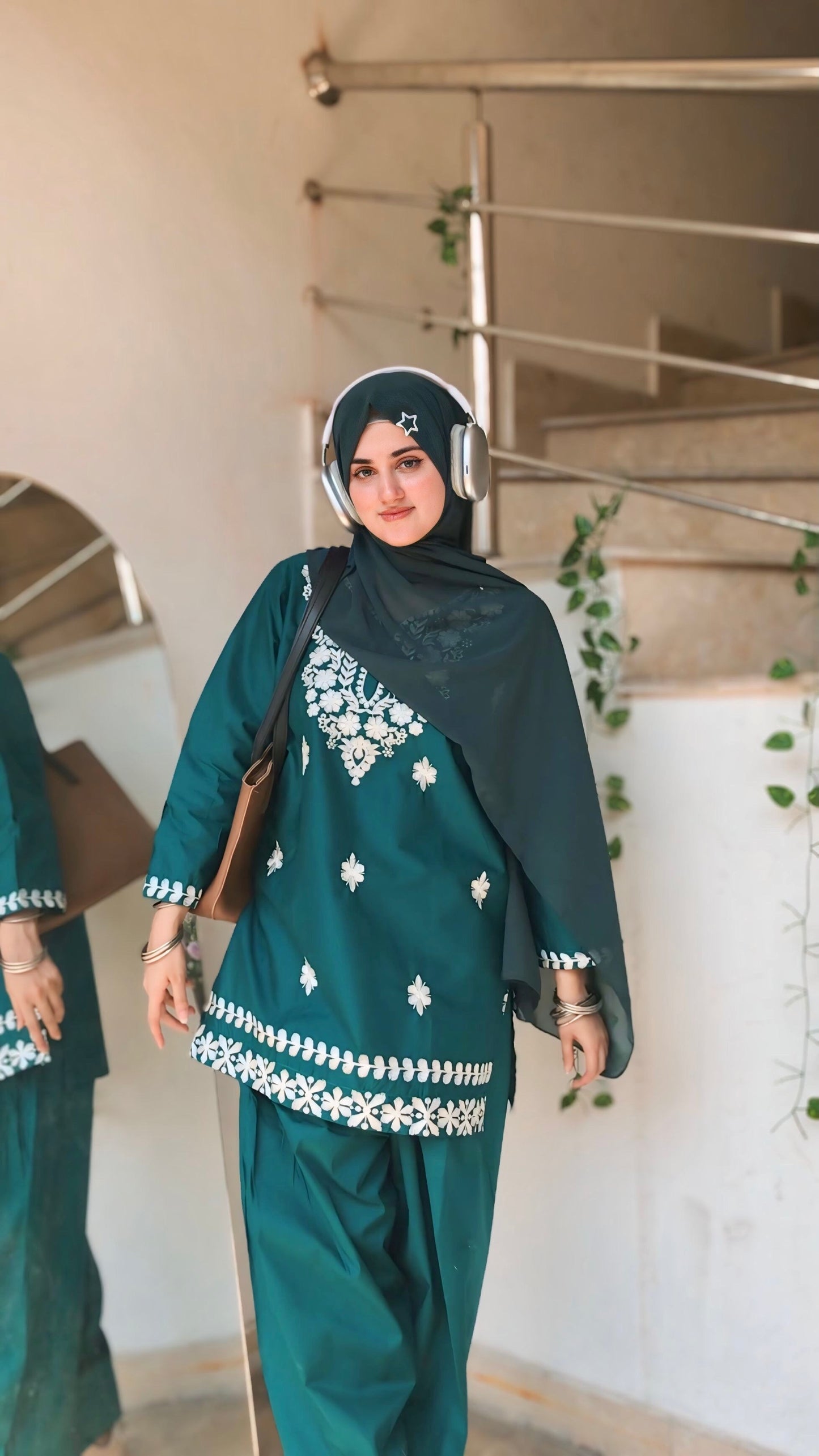 Embroidered Kurti + Shalwar Set the-stylefits