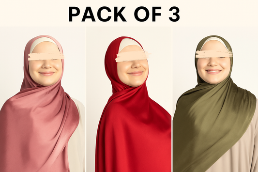 Luxury Crinkle Silk Hijabs - Pack of 3 BYOB
