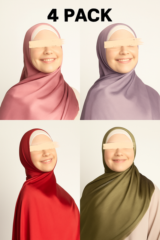 Luxury Crinkle Silk Hijabs - Pack of 4 BYOB