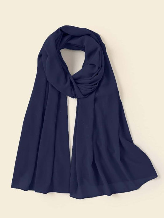 Essential Chiffon Hijab - Dark Blue the-stylefits